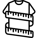 logo t-shirt entouré d'un mètre ruban