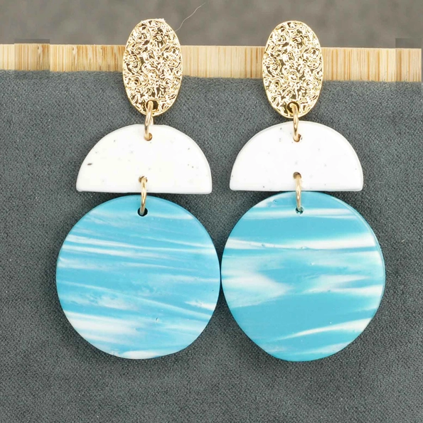 boucles d'oreilles bleu