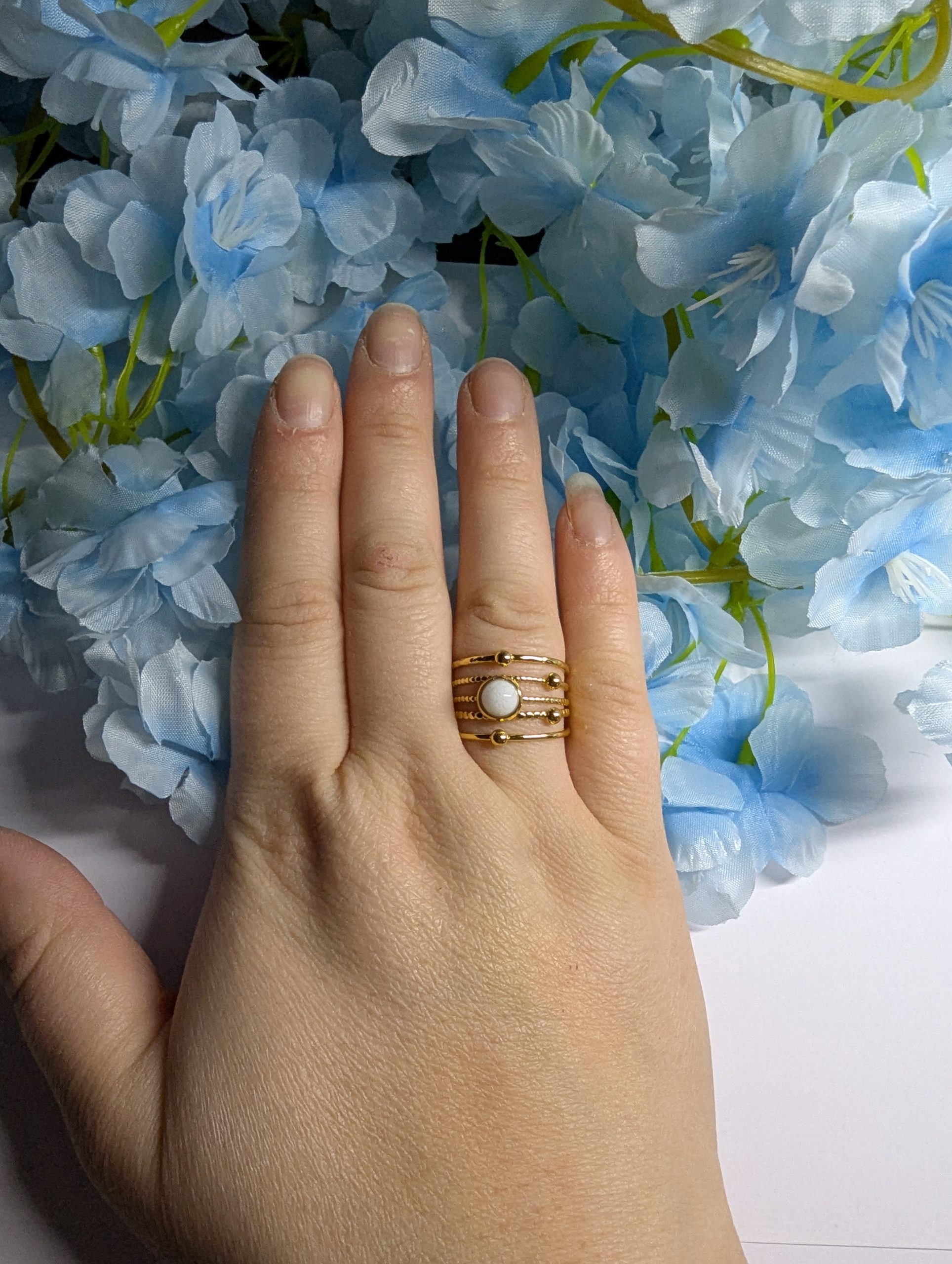 bague avec pierre de lune