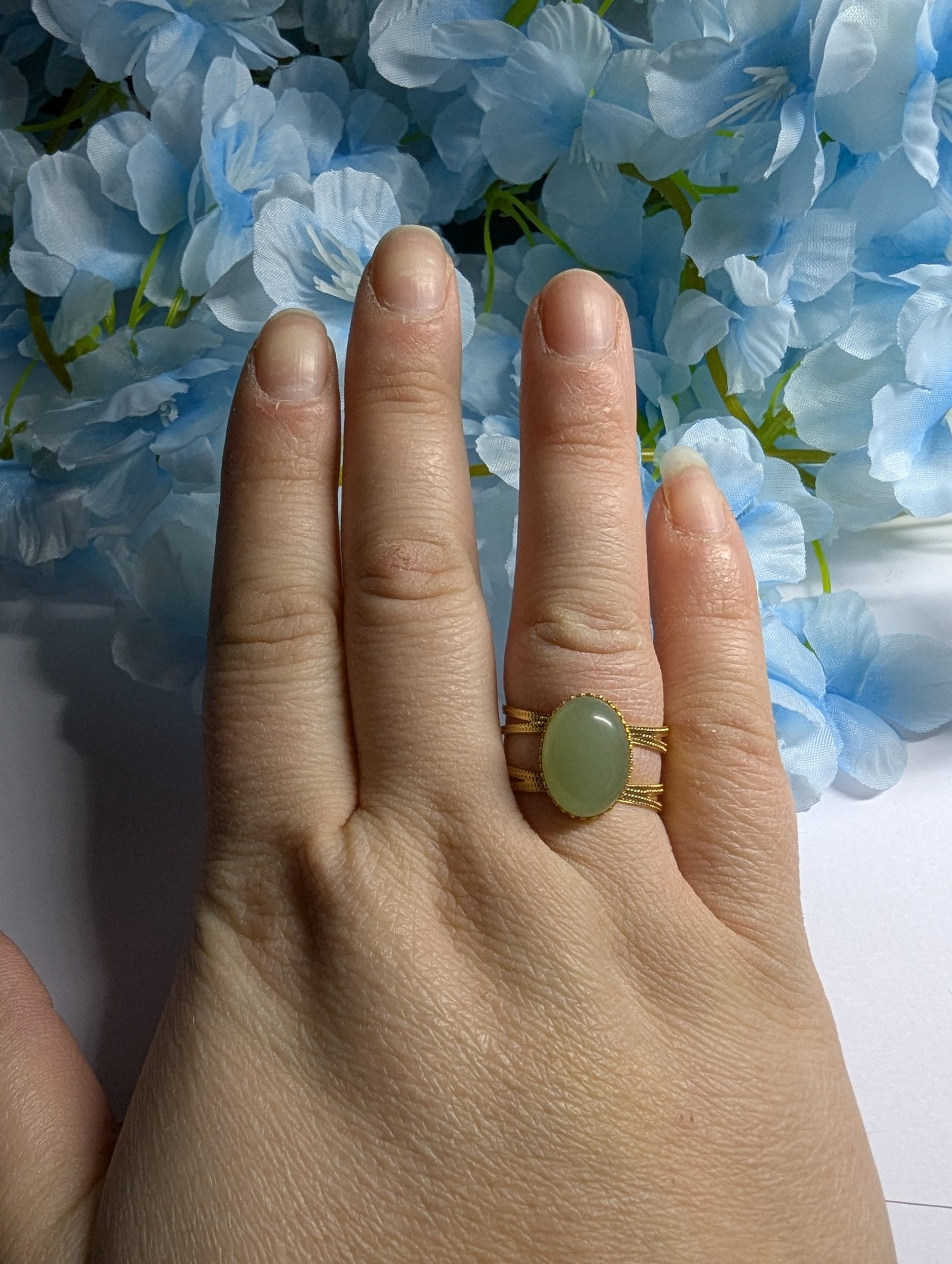 bague avec pierre aventurine