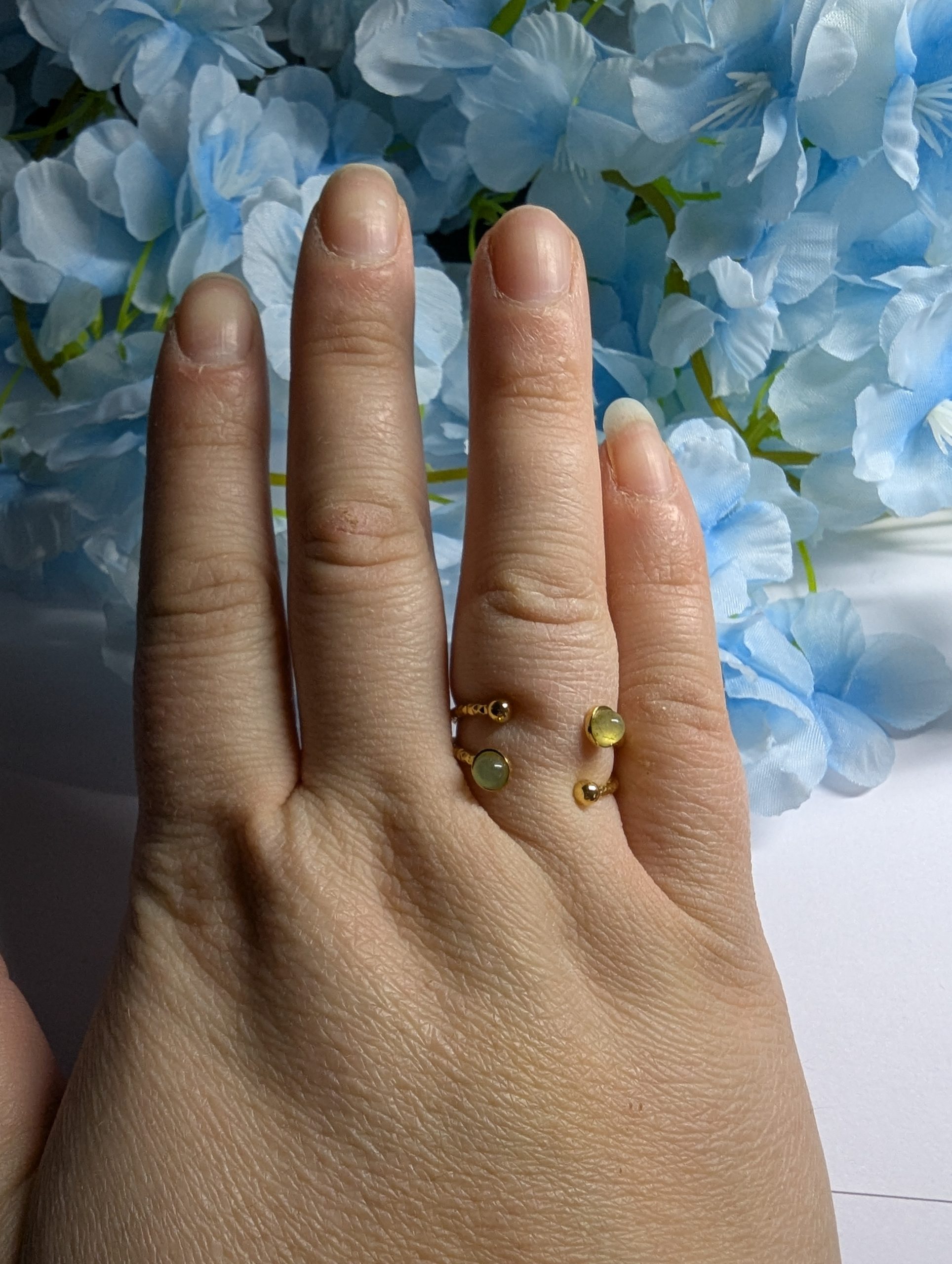 bague avec pierre aventurine