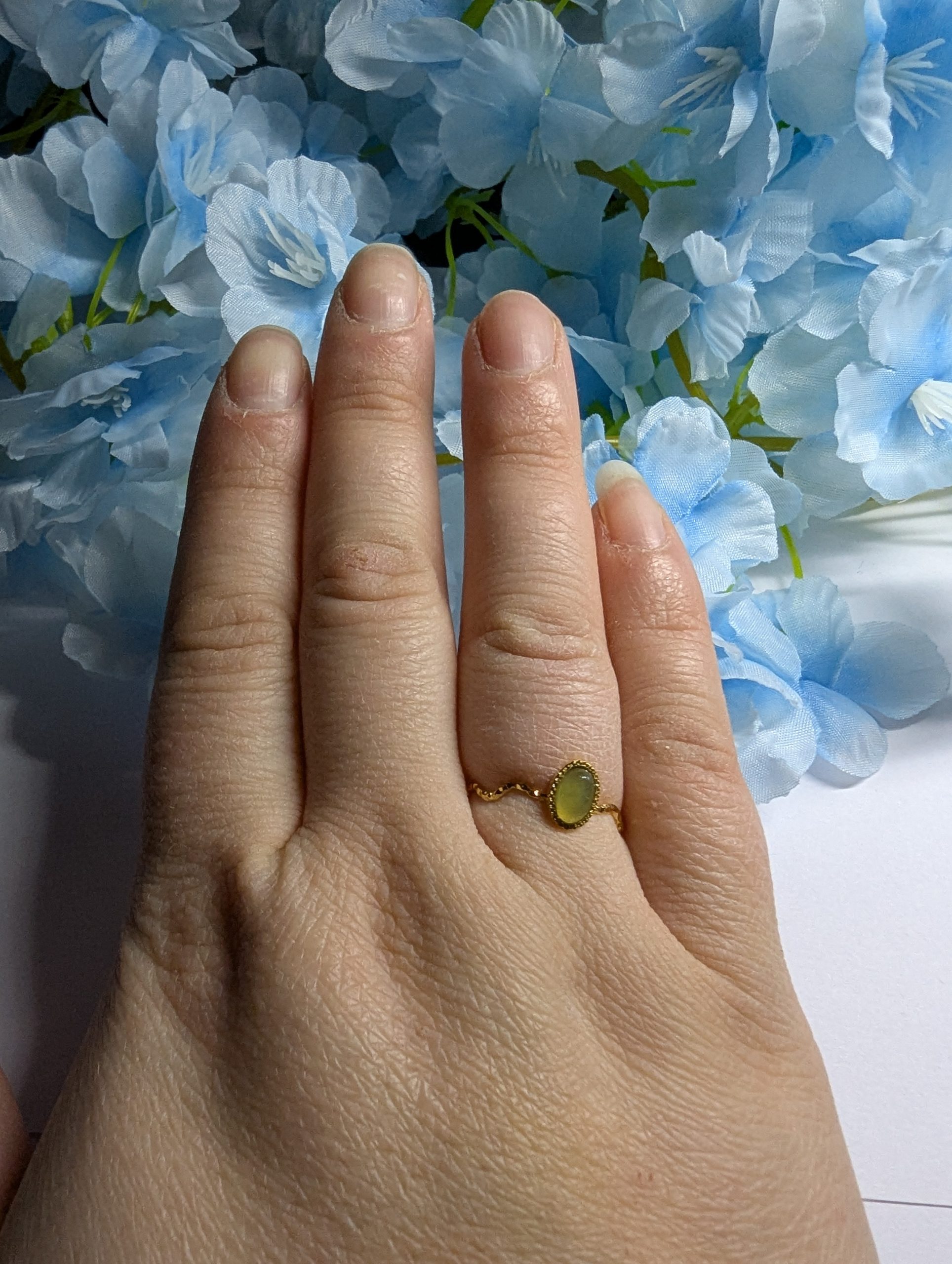 bague avec pierre aventurine