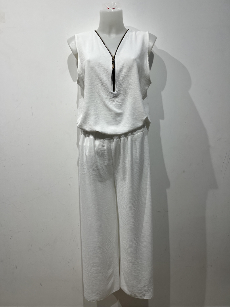 ensemble haut blanc + pantalon blanc