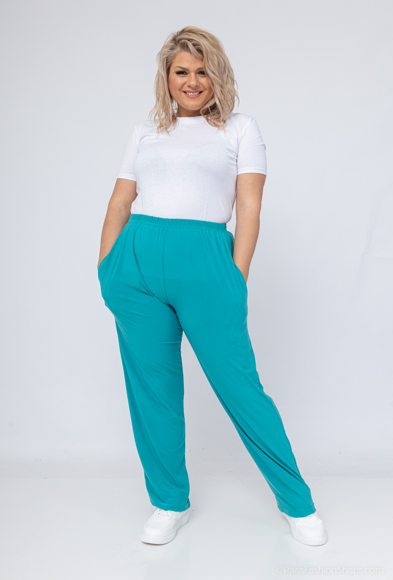 pantalon elastique bleu