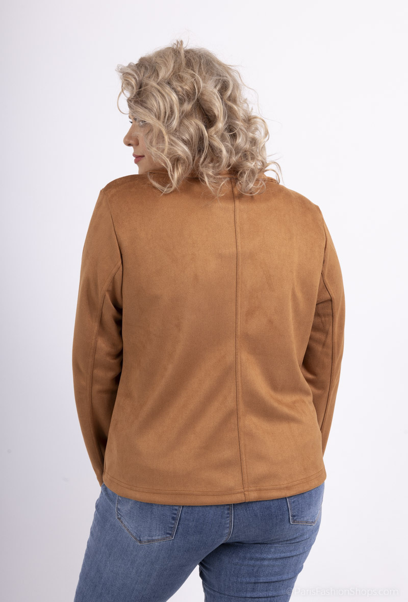 veste en suedine camel