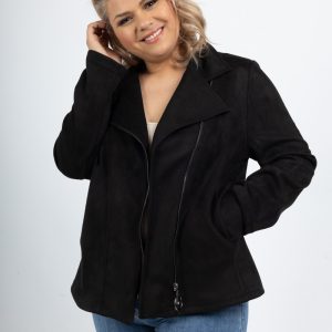 veste en suedine noir