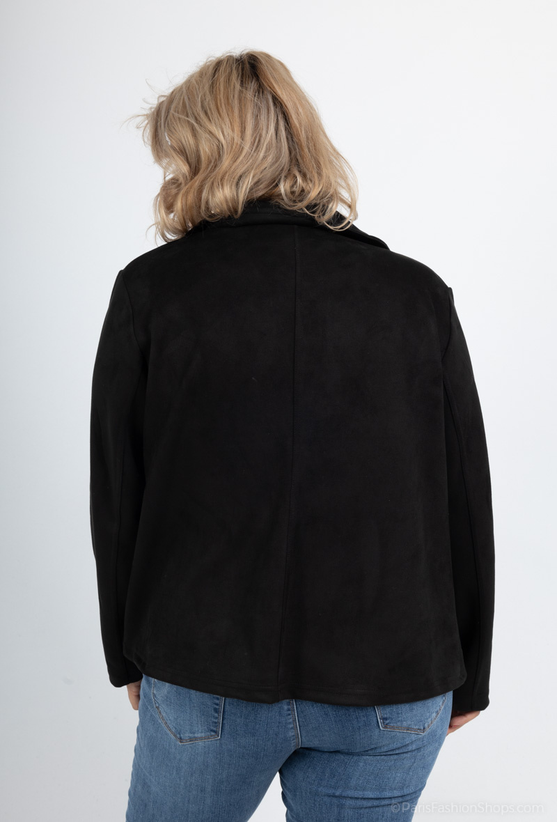 veste en suedine noir