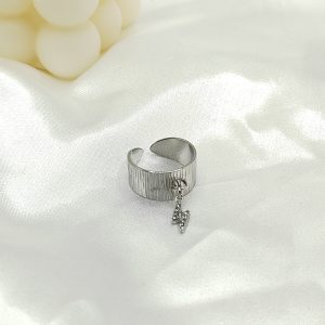 bague réglable avec breloque éclair