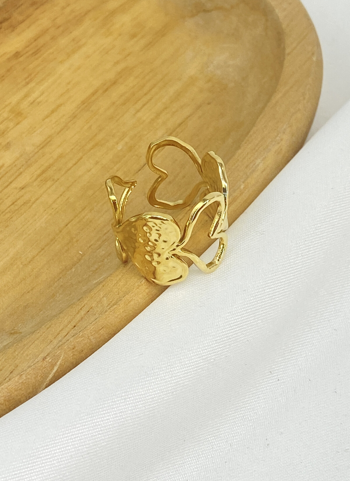 bague en acier inoxyadable coeur