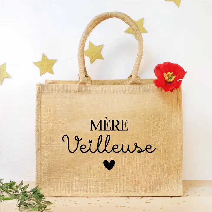 Panier en jute mère veilleuse
