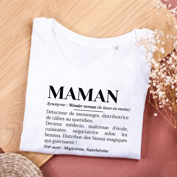 tshirt avec la definition de maman