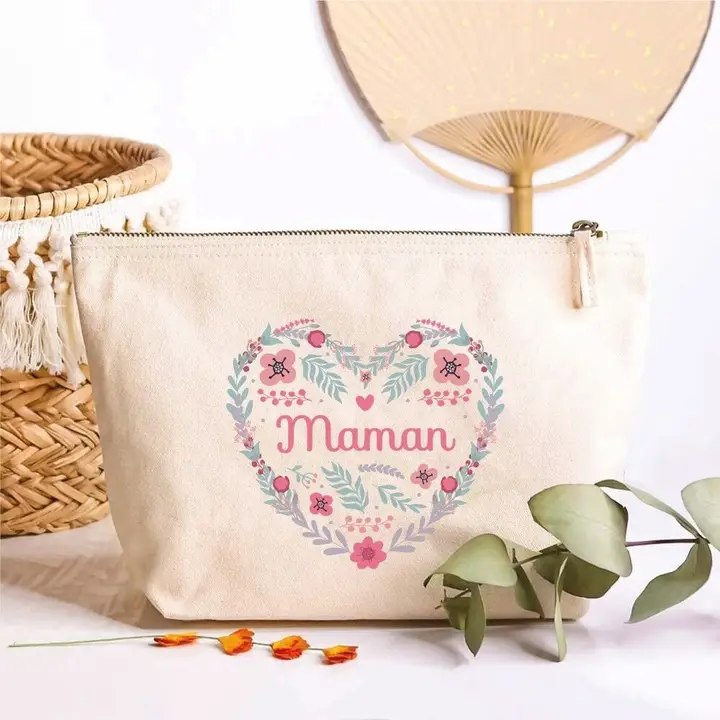 pochette coeur maman