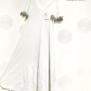 robe évasé longue blanche