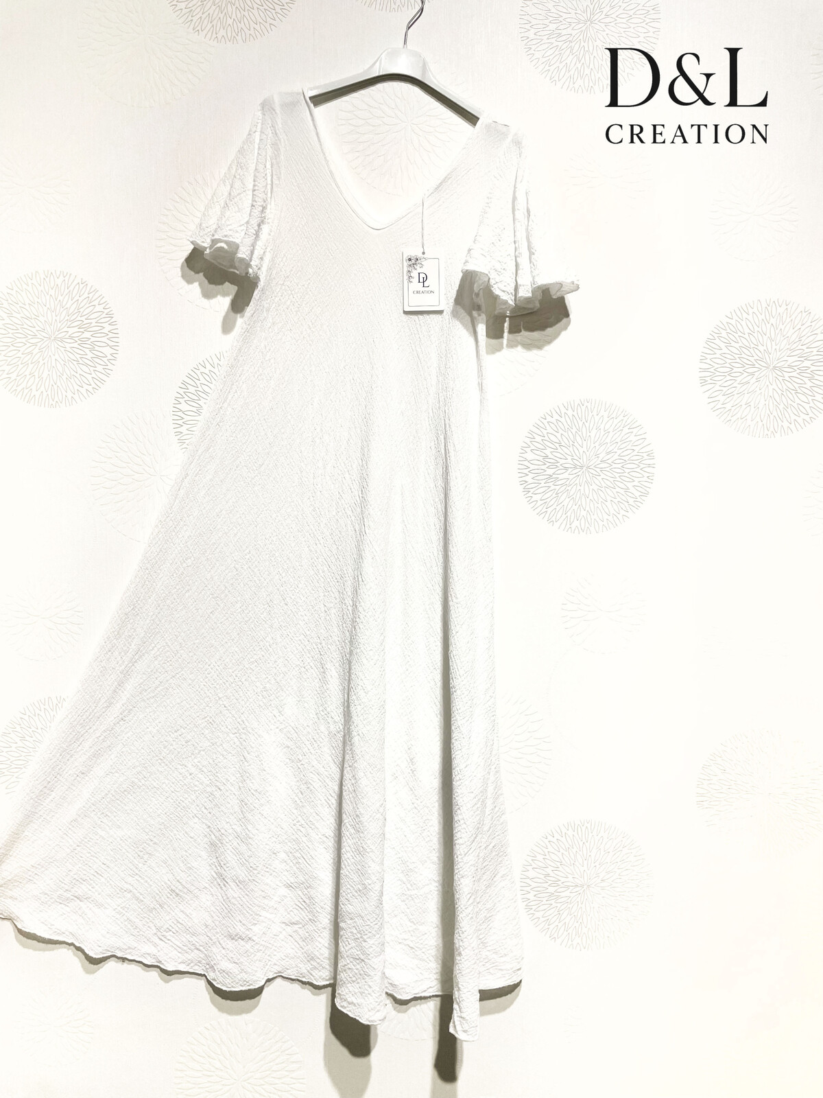 robe évasé longue blanche