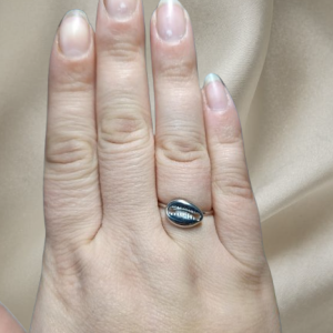 Bague Ajustable Coquillage Cauri en Acier Inoxydable